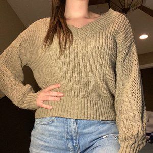 American Eagle olive green sweater size XS